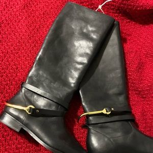 Brand New Ralph Lauren Tall Black Riding Boots